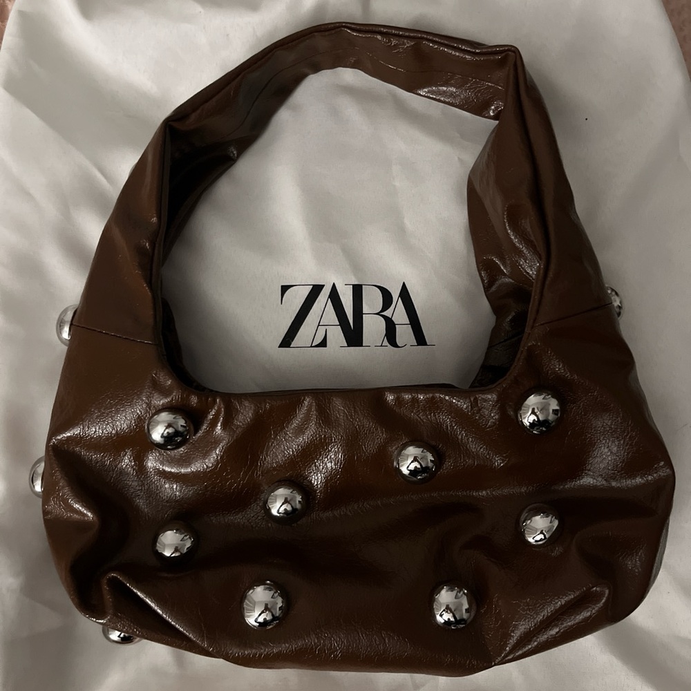 Zara Brown Studded Women's Bag